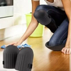 QERSTA Knieschützer Für Die Gartenarbeit Mit Wasserdichten, Weichen, Verstellbaren Riemen, 1 Paar, Schwarz -Angebote Fliesenleger-Werkzeug Store 68112507 4