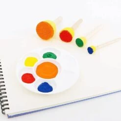MONLY Stück Mini-Schwammstempel, Runder Schwammpinsel, Farbschaumpinsel, Holzgriff, Schaumstoffschwamm, Malschwammstempel -Angebote Fliesenleger-Werkzeug Store 68291534 4