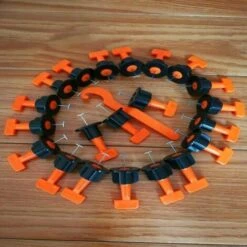 MONLY 50 Stück Bodenfliesen Nivelliersystem Nivellierer Kunststoff Verstellbarer Clip Locator Abstandshalter Klemmkeile Handwerkzeug