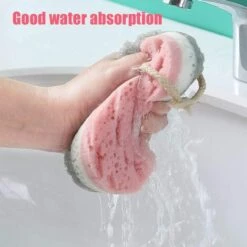 MONLY Weicher Schwamm, Weicher Bade-Massage-Schwamm Mit 2 Haken Peeling-Schwamm Für Frauen (4 Stück) -Angebote Fliesenleger-Werkzeug Store 68294370 5