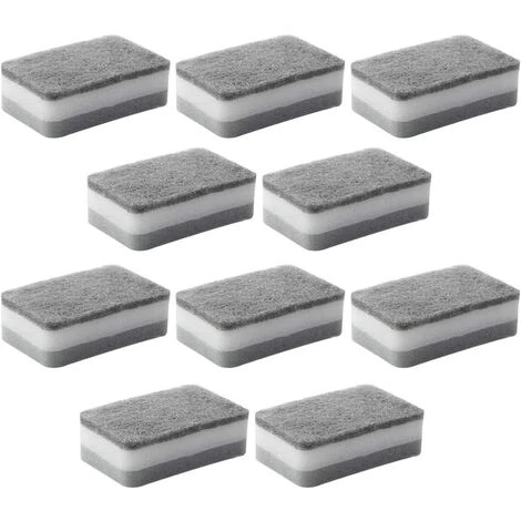 MONLY 10er-Pack Küchenreinigungsschwämme – Grau 1 MONLY 10er-Pack Küchenreinigungsschwämme – Grau