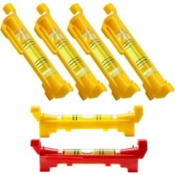 MONLY 6-teilige Wasserwaage, 2,9-Zoll-Mini-Wasserwaage, Hängende Linien-Wasserwaage Mit Horizontalen Haken, Geeignet Für Standort- Und Hausmessung