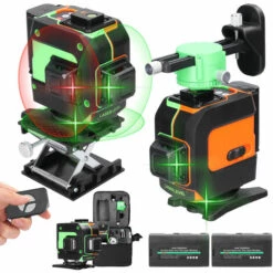 ASUPERMALL Multifunktionaler 12-Linien-Laser, 3 °, Selbstnivellierende Maschine, Wiederaufladbares Lithium-Batterie-Nivelliergerät, Omnidirektionaler Bodenwandaufkleber Mit Vertikaler, Horizontaler, Schräger Linie