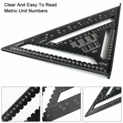 MINKUROW Aluminium-Dreieck-Lineal, 7-Zoll-Geschwindigkeits-Quadrat-Messlineal-Werkzeug, Schwarze, Hochpräzise Aluminiumlegierung Für Ingenieur Und Zimmermann -Angebote Fliesenleger-Werkzeug Store 68297687 3