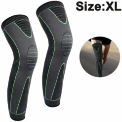 FVBJD Lange Knieschoner Für Damen Und Herren, Unterstützung Für Laufen, Basketball, Radfahren, Sport Gewichtheben, Gelenkschmerzlinderung, Meniskusriss,2 Packung