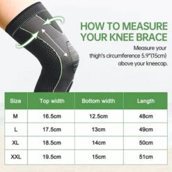FVBJD Lange Knieschoner Für Damen Und Herren, Unterstützung Für Laufen, Basketball, Radfahren, Sport Gewichtheben, Gelenkschmerzlinderung, Meniskusriss,2 Packung -Angebote Fliesenleger-Werkzeug Store 68298872 5