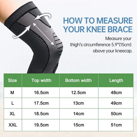 FVBJD Lange Knieschoner Für Damen Und Herren, Unterstützung Für Laufen, Basketball, Radfahren, Sport Gewichtheben, Gelenkschmerzlinderung, Meniskusriss,2 Packung 5 FVBJD Lange Knieschoner Für Damen Und Herren, Unterstützung Für Laufen, Basketball, Radfahren, Sport Gewichtheben, Gelenkschmerzlinderung, Meniskusriss,2 Packung – Bild 5