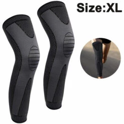 FVBJD Lange Knieschoner Für Damen Und Herren, Unterstützung Für Laufen, Basketball, Radfahren, Sport Gewichtheben, Gelenkschmerzlinderung, Meniskusriss,2 Packung