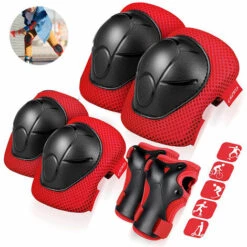 FVBJD Knieschützer Inliner Kinder, Ellenbogenschoner Handgelenkschoner Schützer Set