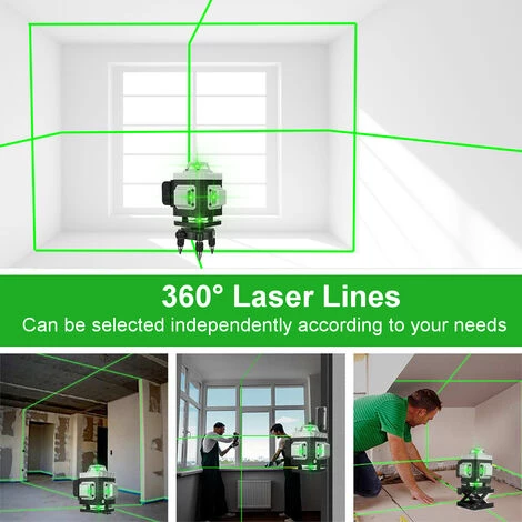 FASGET 4D Laser Level 16 Lines 360° Selbstnivellierend Kreuzlinienlaser App Linienlaser 3 FASGET 4D Laser Level 16 Lines 360° Selbstnivellierend Kreuzlinienlaser App Linienlaser – Bild 3