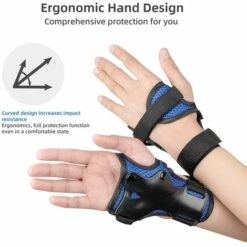 ILOVEMILAN Skateboard-Matten Für Kinder, 6-teilige Knieschützer, Ellbogenschützer, Handgelenkschoner, Handgelenkschoner Für Fahrrad, Skateboard, Schlittschuhe, Fahrrad, Skating (Blau) -Angebote Fliesenleger-Werkzeug Store 68754161 3