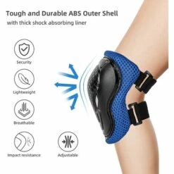 ILOVEMILAN Skateboard-Matten Für Kinder, 6-teilige Knieschützer, Ellbogenschützer, Handgelenkschoner, Handgelenkschoner Für Fahrrad, Skateboard, Schlittschuhe, Fahrrad, Skating (Blau) -Angebote Fliesenleger-Werkzeug Store 68754161 4