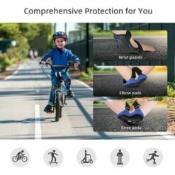 ILOVEMILAN Skateboard-Matten Für Kinder, 6-teilige Knieschützer, Ellbogenschützer, Handgelenkschoner, Handgelenkschoner Für Fahrrad, Skateboard, Schlittschuhe, Fahrrad, Skating (Blau) -Angebote Fliesenleger-Werkzeug Store 68754161 5