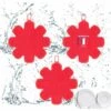 GESCHENKE 3 Stück Spülmaschinen-Silikonschwamm – Induktionsherd-Wunderschwamm, Waschbarer 3-in-1-Mehrzweckschwamm, Rot