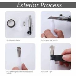LONGZIMING 14-teiliges Set Dichtungsdüse, Edelstahl-Dichtungsdüse, Dichtungsdüsen-Applikator-Finisher-Dichtungsdüse Für Küche, Badezimmer, Fensterfliesen -Angebote Fliesenleger-Werkzeug Store 68970986 3