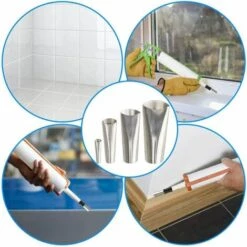 LONGZIMING 14 Stück Dichtungsdüse, Edelstahl-Dichtungsdüse, Wiederverwendbare Edelstahl-Dichtungsdüse Zur Verwendung In Küchen, Badezimmern (Größe 14) -Angebote Fliesenleger-Werkzeug Store 68971760 5