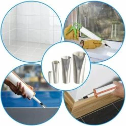 LONGZIMING Edelstahl-Klebedüse, 14 Stück Dichtungsdüse, Wiederverwendbar, Für Küche, Bad, Fenster, Fliesen Oder Ziegel, Silber 9 LONGZIMING Edelstahl-Klebedüse, 14 Stück Dichtungsdüse, Wiederverwendbar, Für Küche, Bad, Fenster, Fliesen Oder Ziegel, Silber -Angebote Fliesenleger-Werkzeug Store 68972341 5