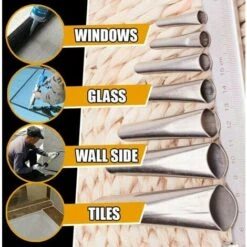 LONGZIMING Versiegelungsdüse, 14 Stück Edelstahl-Versiegelungsdüsen-Applikator Für Küche, Badezimmer, Fenster, Fugenfüller Für Waschbecken -Angebote Fliesenleger-Werkzeug Store 68972371 5