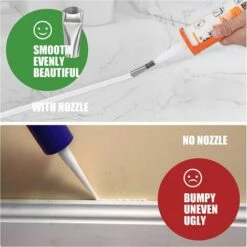 LONGZIMING 31-teiliges Dichtungswerkzeug-Set, Dichtungsdüsenwerkzeuge, Fugenbearbeitungswerkzeuge, Schwarze Bürsten, Verschiedene Düsengrößen, Für Fenster, Küche, Badezimmer -Angebote Fliesenleger-Werkzeug Store 68974327 5