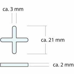 EYEPOWER Fliesenkreuze 3 Mm Fugenkreuz 1000er Set -Angebote Fliesenleger-Werkzeug Store 9846442 4